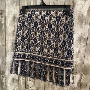 Max Studio blue and white print skirt L